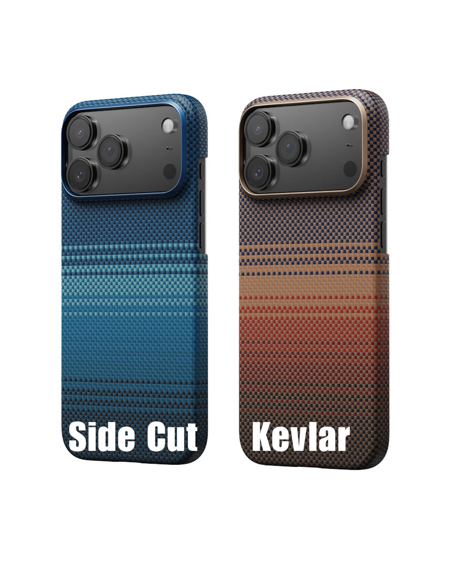 Side Cut Real Carbon Fibre Kevlar Cases with MagSafe