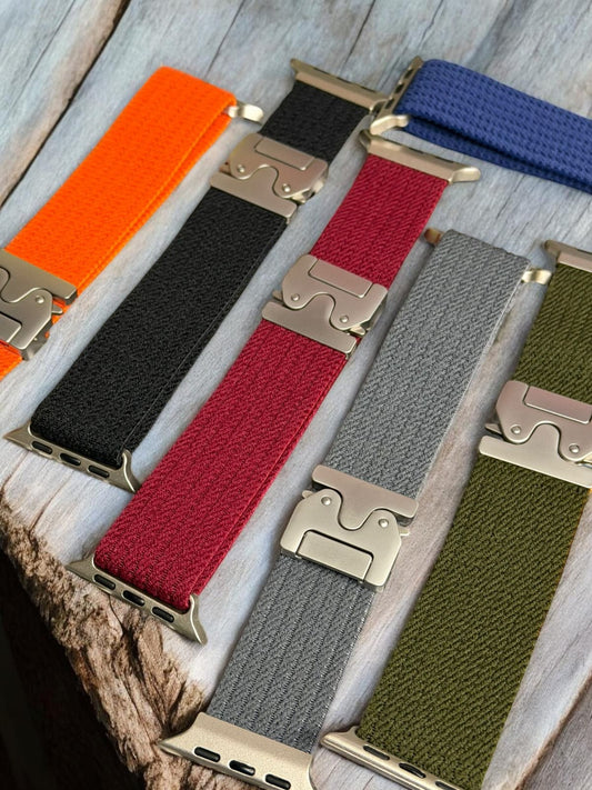 Braided Nylon Loop Band With Master Lock for Apple Watch from 42 to 49 mm