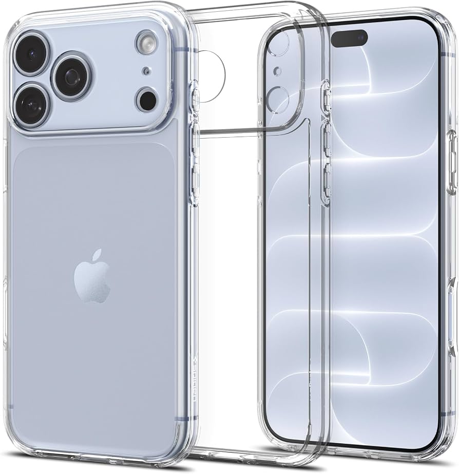 Spigen Crystal Clear Case for iPhone 18 Pro Max – Best Transparent Shockproof Cover with Air Cushion Technology & Anti-Yellow Protection | Slim Crystal Clear Back Case Pakistan