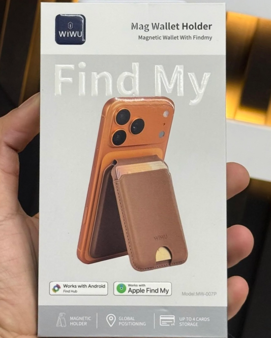 WiWu Genuine Leather Wallet with Apple Find My Tracker