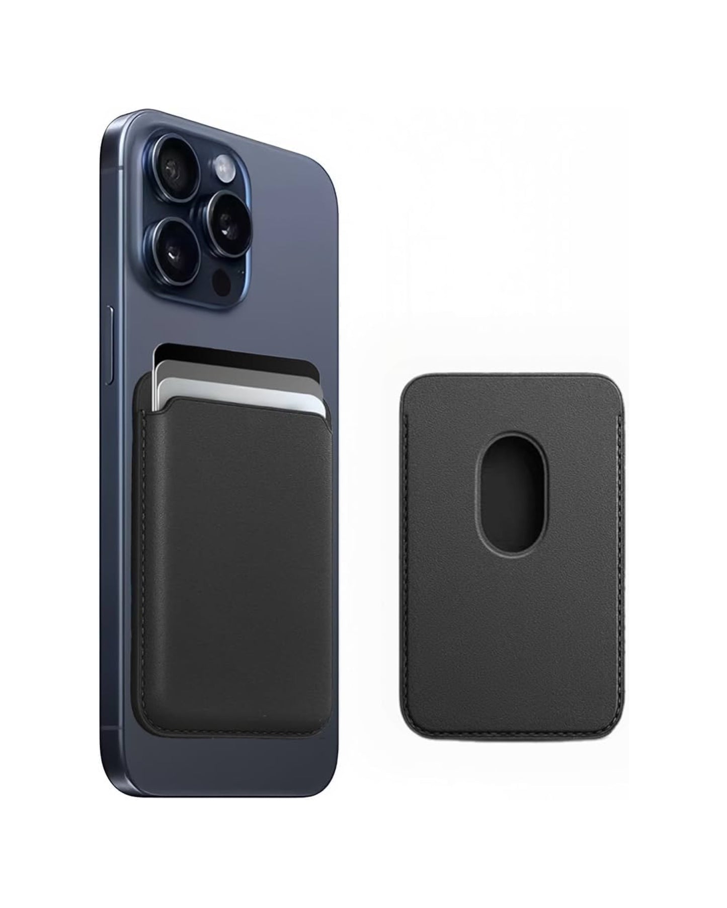 Premium Leather MagSafe Wallet - Magnetic Card Holder for Phone