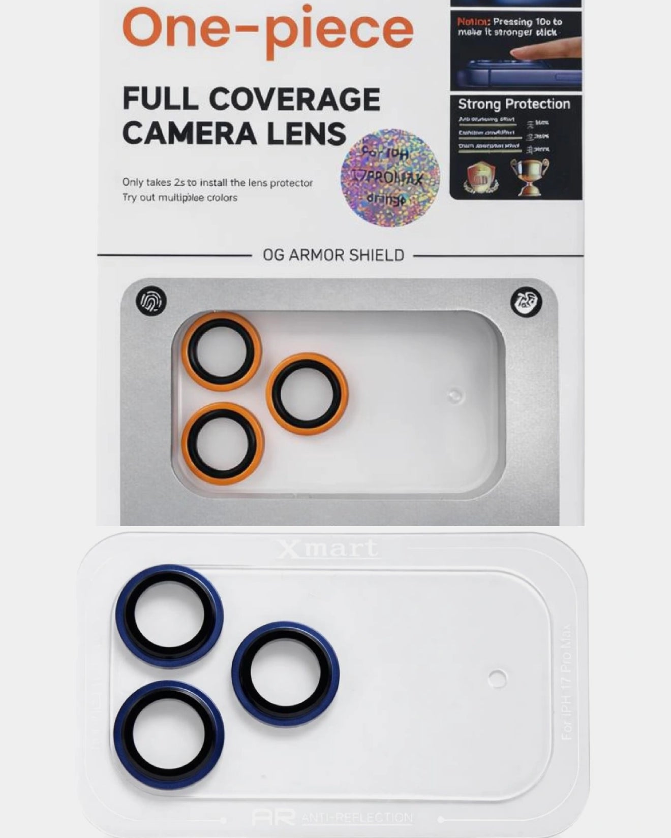 Xmart Full Coverage Metallic Lens One-Piece Armor Cover