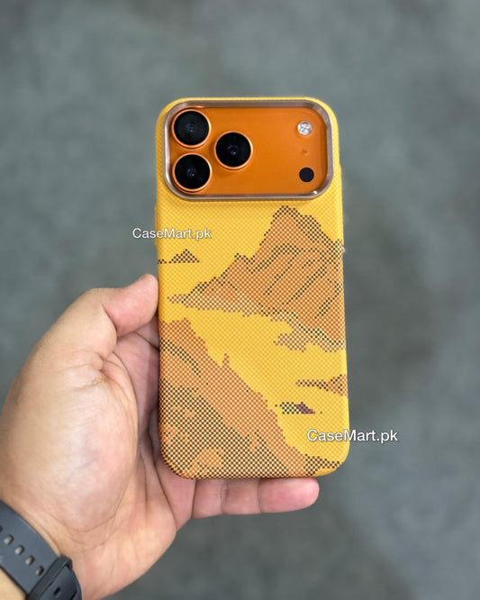 Real Carbon fibre cosmic orange case luxo like pitaka for Apple iPhone 17 pro max