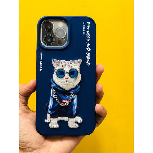 NIMMY 3D Embroidered Cool Cat Series Case