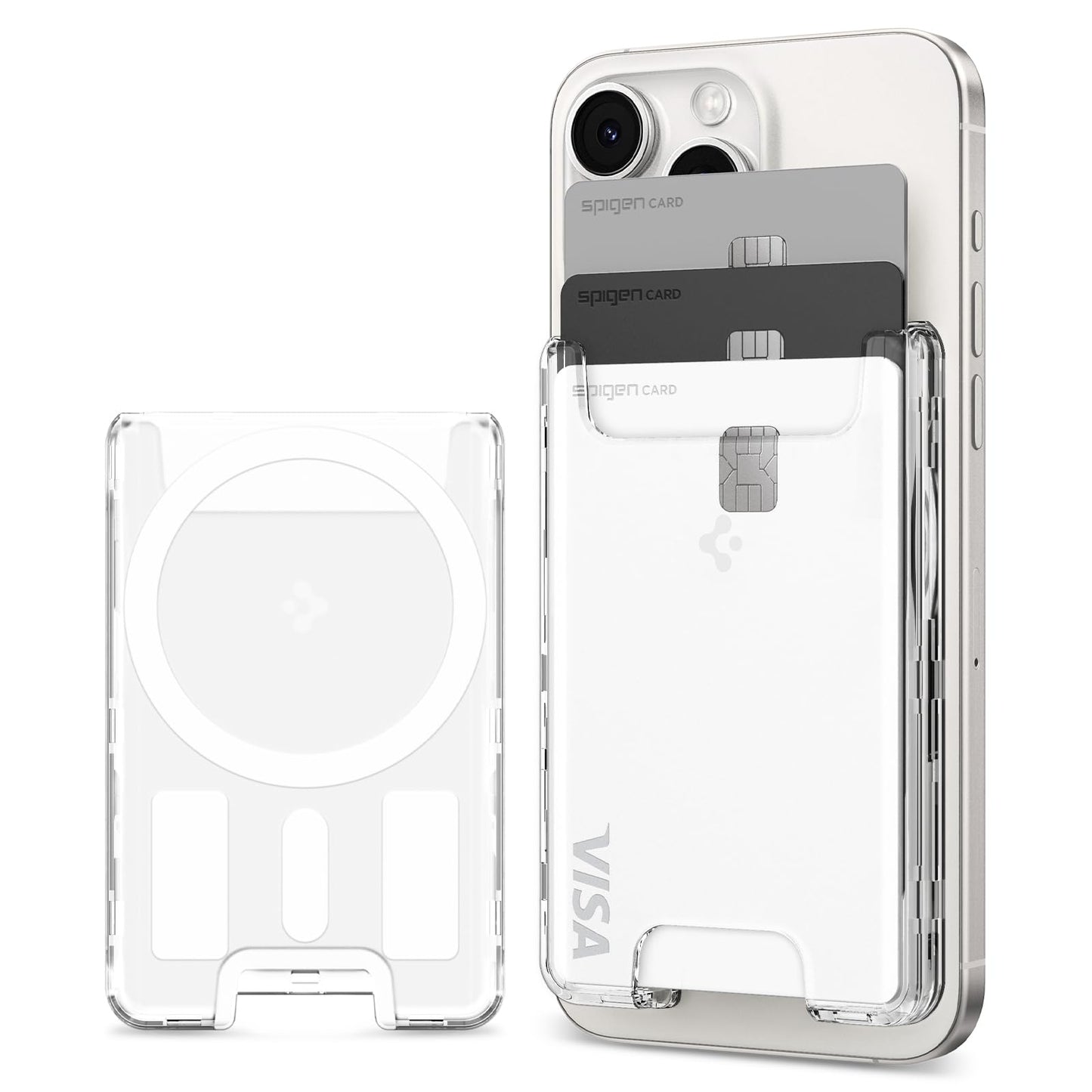 Clear Acrylic MagSafe Wallet Non-Yellowing