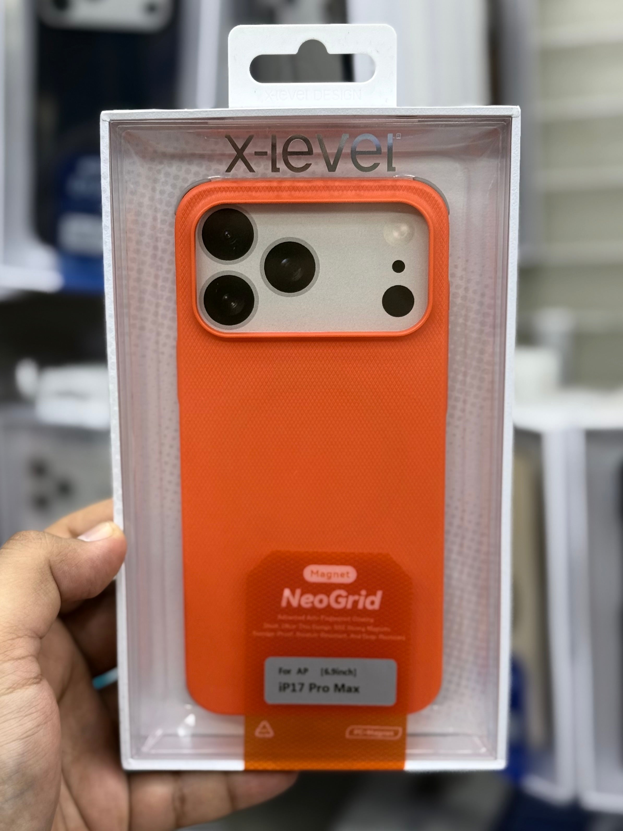 X-Level Neo Grid Cosmic Orange 17 Pro Max – Casemart.pk