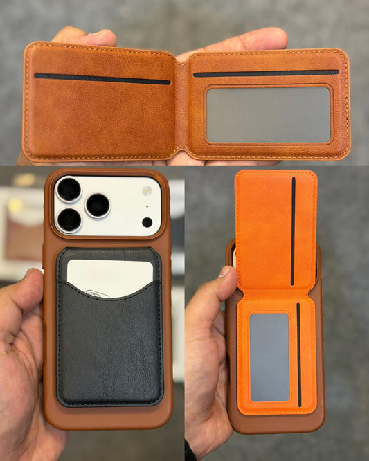 Flip Leather MagSafe Wallet with Stand
