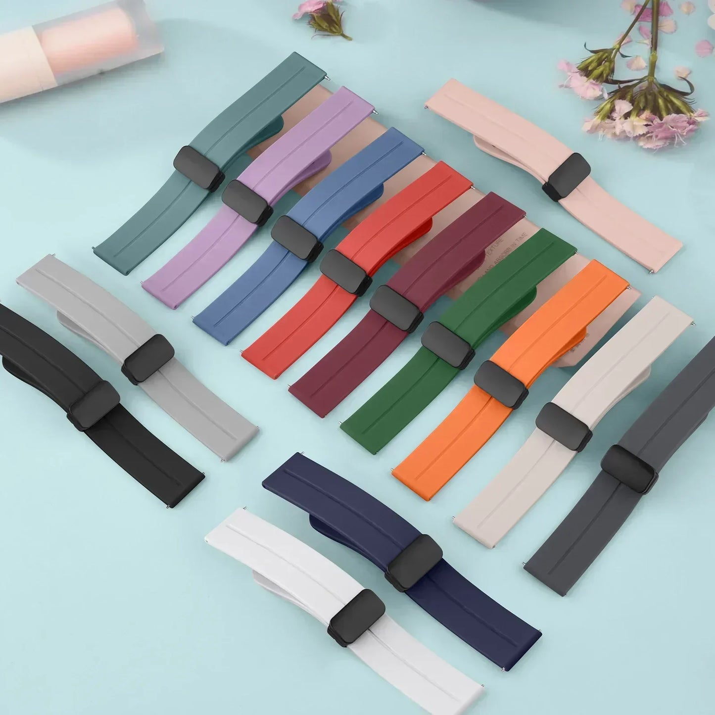 Silicone Magnet Buckle Strap for Apple Watch - 42mm to 49mm