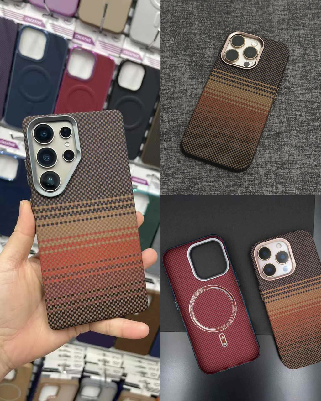 Carbon Fibre with MagSafe in Desert Titanium LUXO Like Pitaka