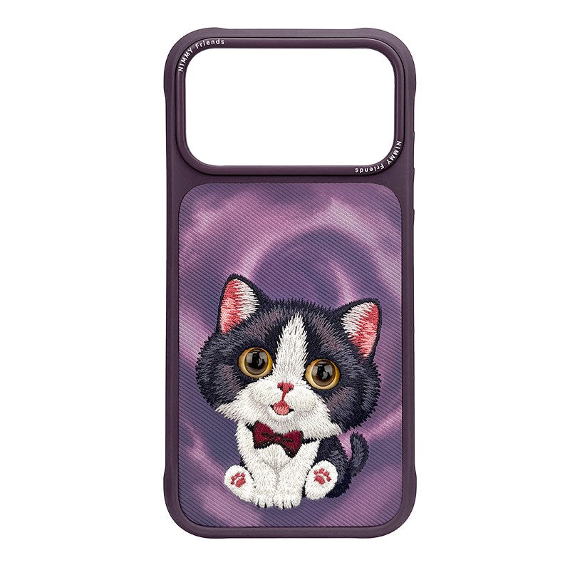 NIMMY Gentle Pets Series 3D Embroidered Case 18 Pro Max - Leather Phone Case