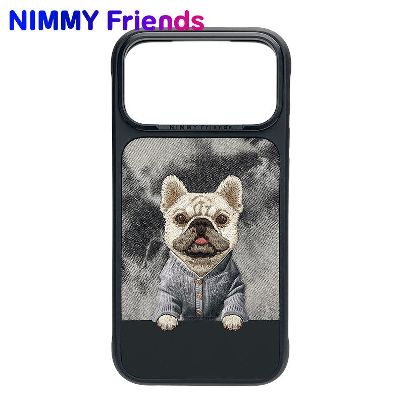 NIMMY Gentle Pets Series 3D Embroidered Case 18 Pro Max - Leather Phone Case