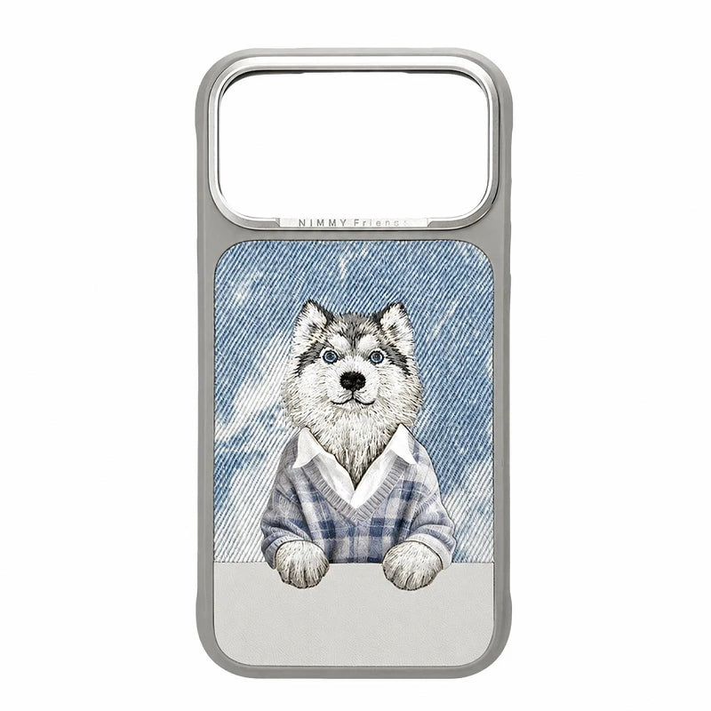 NIMMY Gentle Pets Series 3D Embroidered Case 18 Pro Max - Leather Phone Case