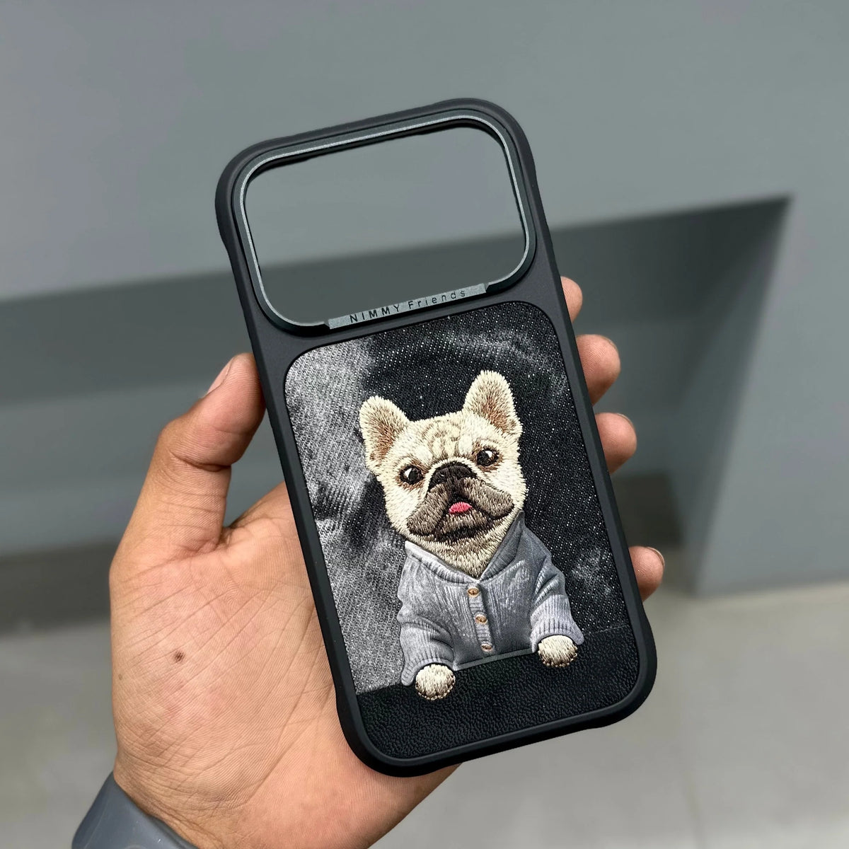 NIMMY Gentle Pets Series 3D Embroidered Case 18 Pro Max - Leather Phone Case