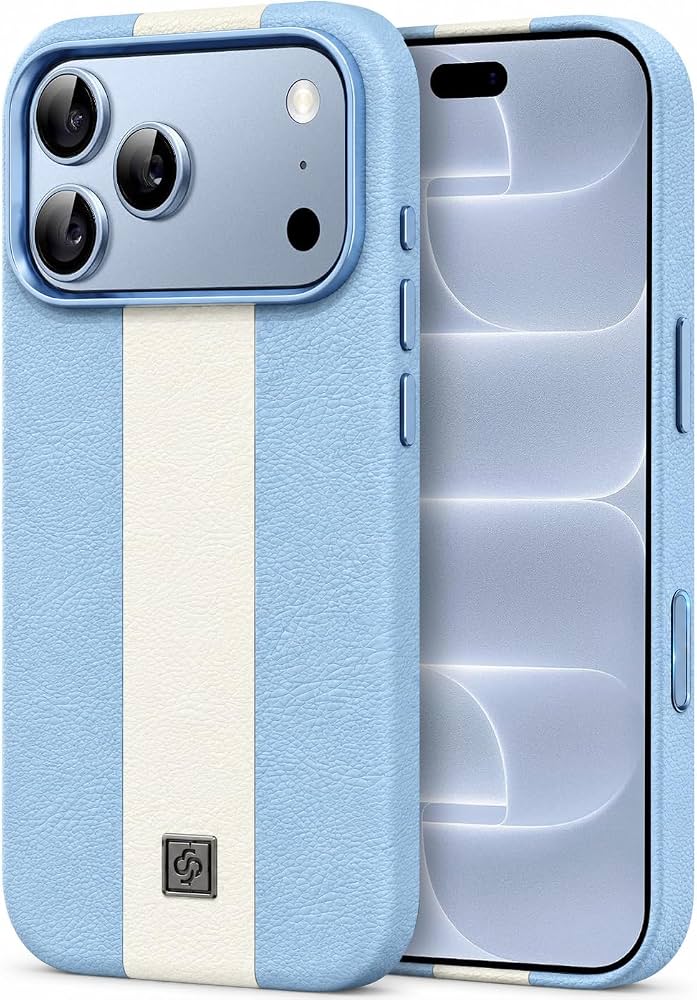 PULOKA Dual-Tone Premium MagSafe Leather Case with Built in Magnet