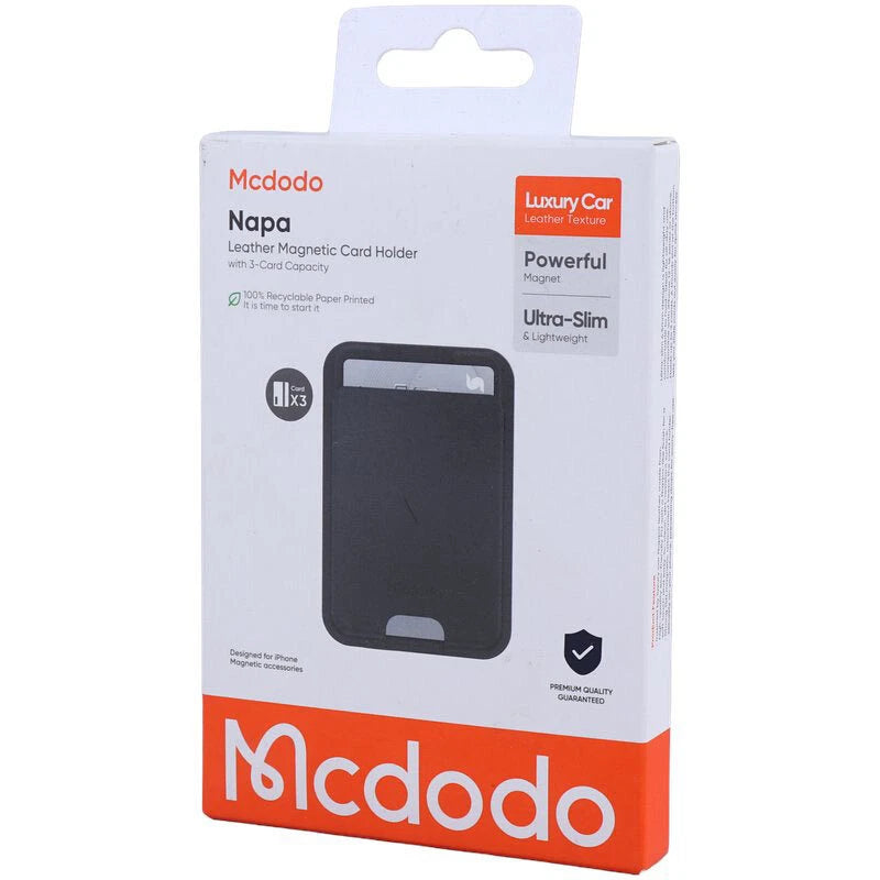 Mcdodo Napa Genuine Leather Magnetic Card Holder Wallet with Strong Magnet