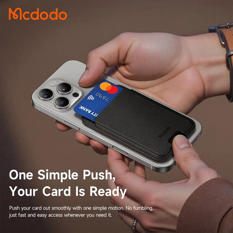 Mcdodo Napa Genuine Leather Magnetic Card Holder Wallet with Strong Magnet