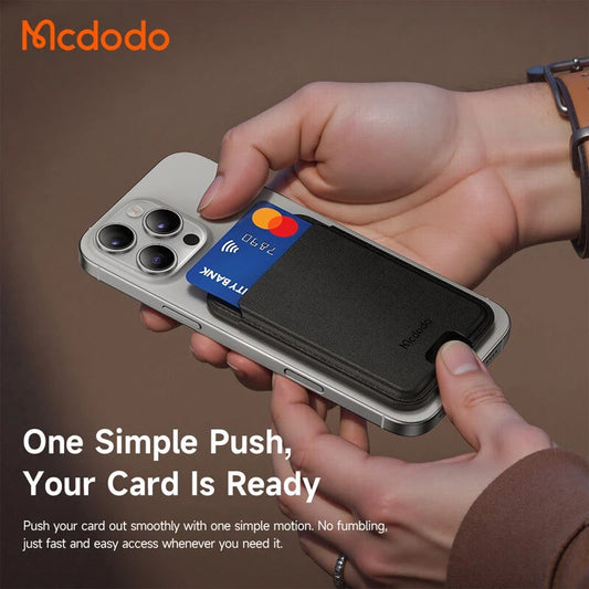 Mcdodo Napa Genuine Leather Magnetic Card Holder Wallet with Strong Magnet