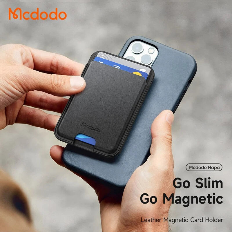 Mcdodo Napa Genuine Leather Magnetic Card Holder Wallet with Strong Magnet