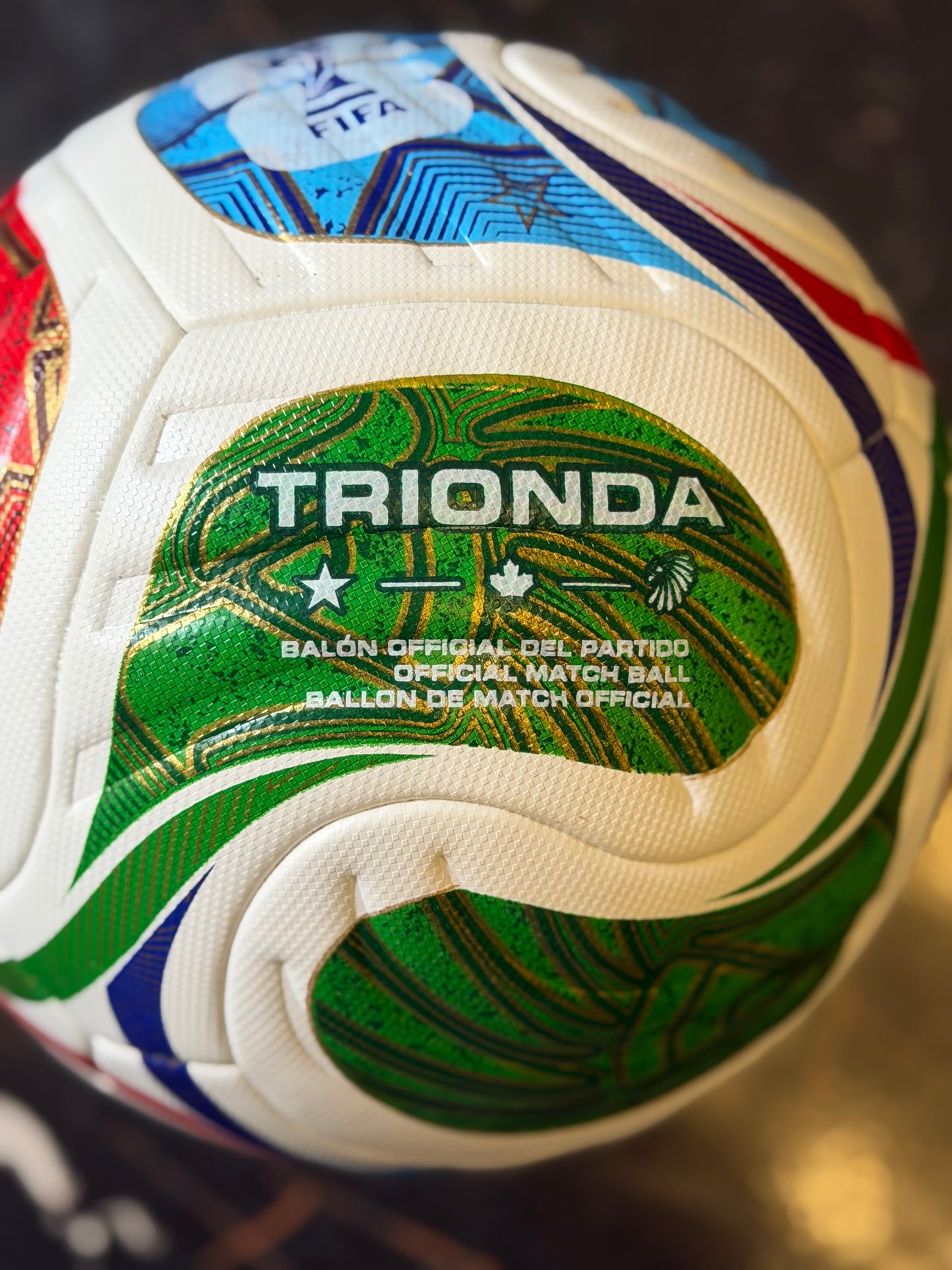 Trionda Official Match Ball Replica football side angle highlighting textured surface for improved grip and control