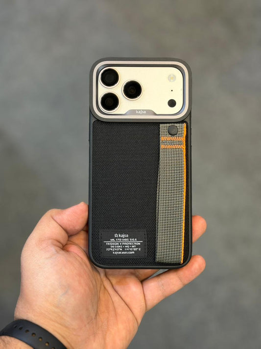 Kajsa Black Holder Leather Case 17 pro max