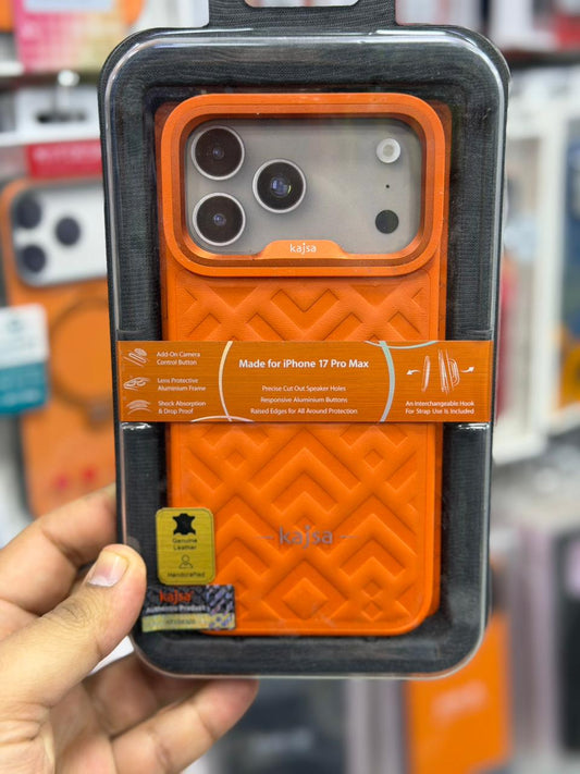 Kajsa Cosmic Orange Puffer Case 17 pro max