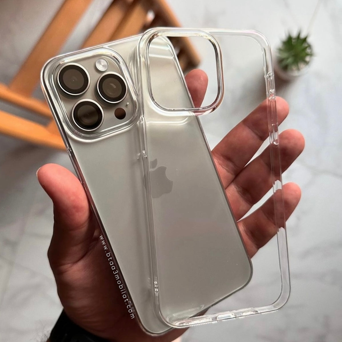 Original Berlia Anti-Yellow Crystal Clear Shockproof Case for iPhone featuring a transparent slim design with reinforced corners for everyday drop protection.