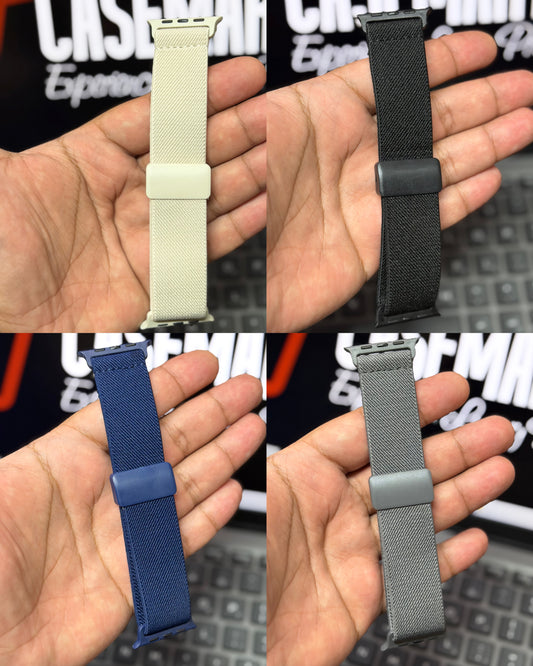 Magnetic Stretchy Nylon Loop Band - Elastic Strap for Apple Watch 42 to 49 MM