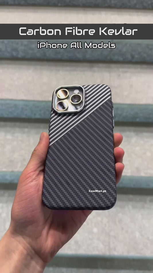 Carbon fibre MagSafe case with metal camera protection