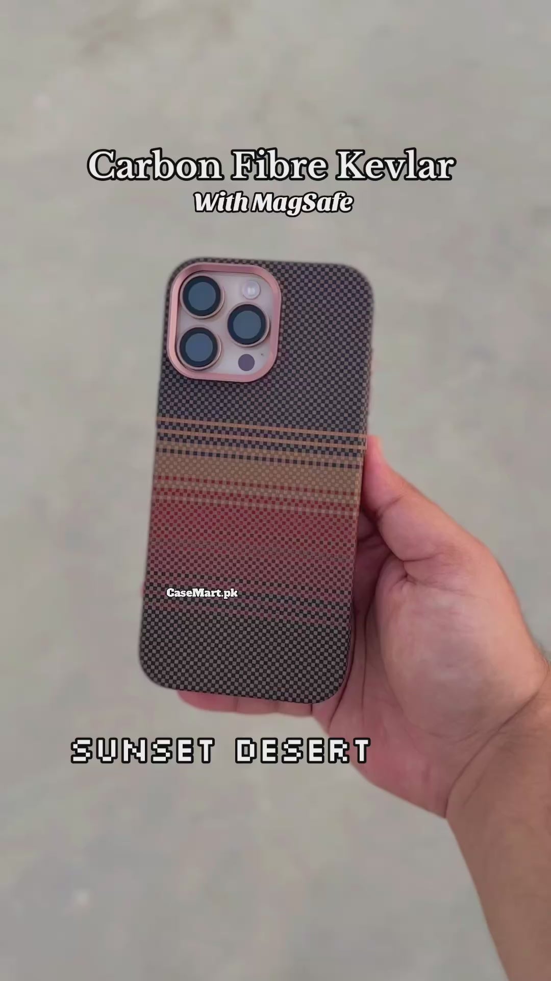 Carbon Fibre with MagSafe in Desert Titanium LUXO Like Pitaka