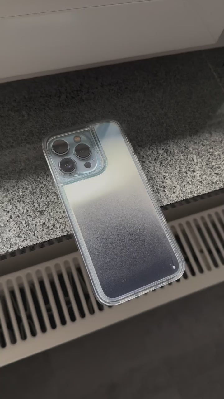 NEON LIQUID SAND CASE - GLOW IN DARK BLUE WATERFALL