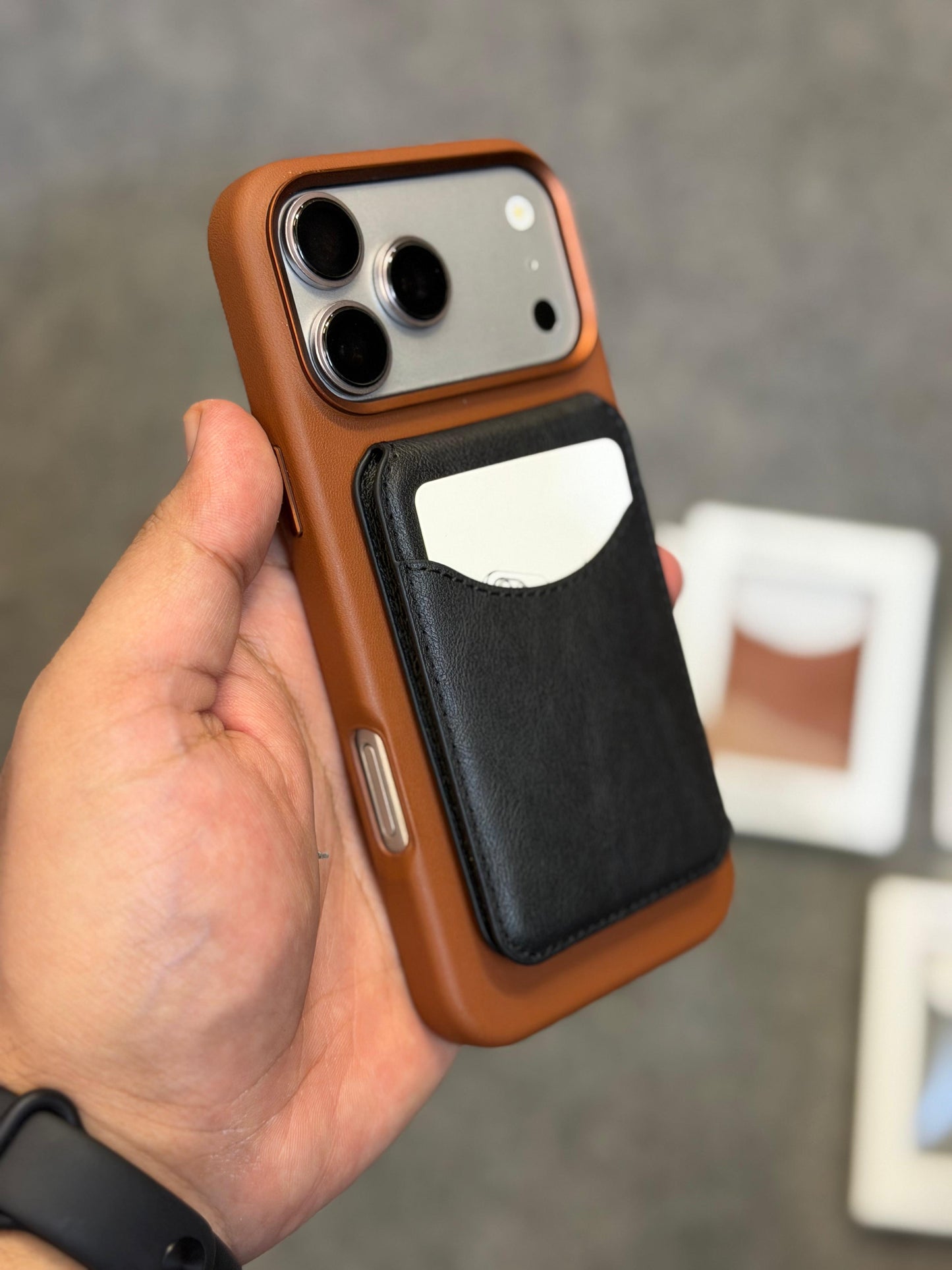 Flip Leather MagSafe Wallet with Stand