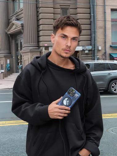 YOUNGKIT Cyberpunk 360° Rotation Ring Stand Case for iPhone 17 Pro Max